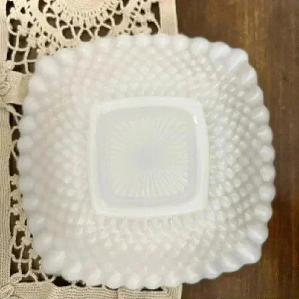 Vintage milk glass candy dish